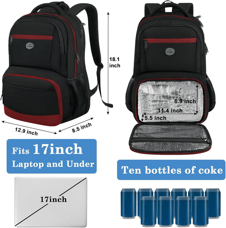 MATEIN Mochila para hombre con lonchera, resistente mochila acolcha...