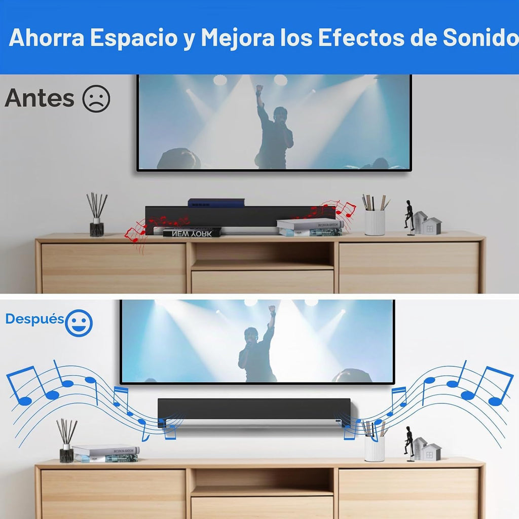 notiela Soporte de pared de barra de sonido resistente para barra de reproducción Sonos para ahorrar espacio, soporte de montaje de metal duradero para soporte de barra de reproducción Sonos debajo o encima de TV, fácil de instalar
