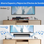 notiela Soporte de pared de barra de sonido resistente para barra de reproducción Sonos para ahorrar espacio, soporte de montaje de metal duradero para soporte de barra de reproducción Sonos debajo o encima de TV, fácil de instalar