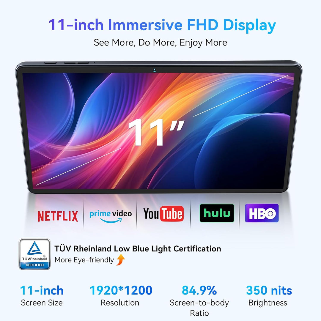 Tablet Android 16 de 11 pulgadas con pantalla 2K, 24 GB de RAM+256...