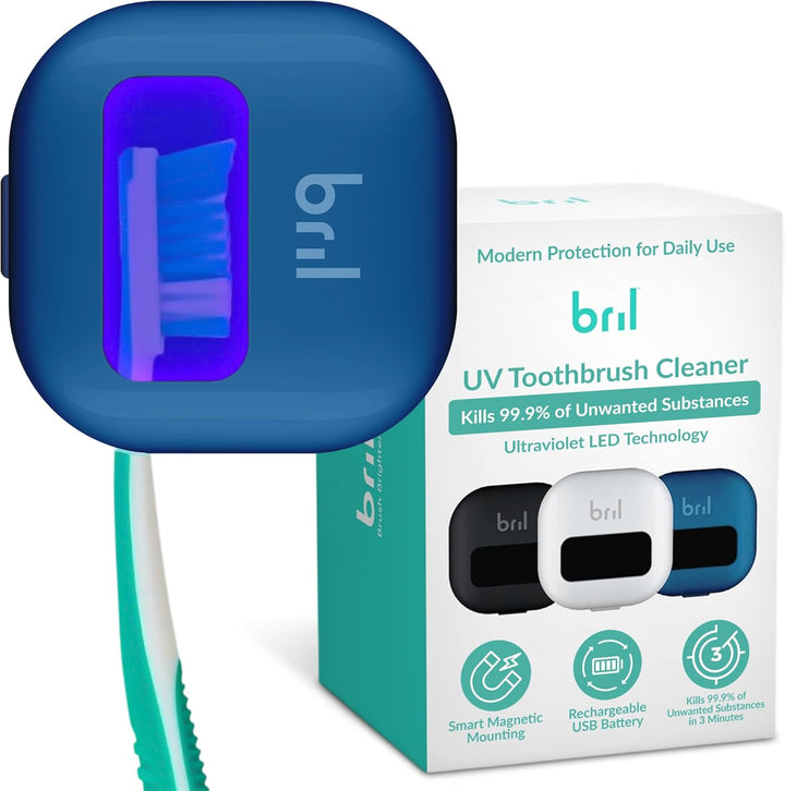 Bril UV-C Desinfectante y Soporte para Cepillo de Dientes, Limpiado...