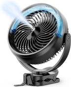 Koonie Ventilador de nebulización de batería de 10000 mAh con clip,...