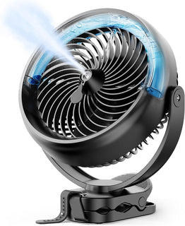 Koonie Ventilador de nebulización de batería de 10000 mAh con clip,...
