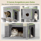 Globlazer Árbol para Gatos Grande, Torre de Escalada de 80 pulgadas de altura, F80F, Gris Claro