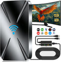 Antena de TV 2026 para interiores, antena de TV de largo alcance para canales locales, antena digital para Smart TV con amplificador mejorado, antena para exteriores compatible con 8K 4K 1080p todos