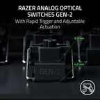 Razer Huntsman V3 TKL 8KHz - Teclado analógico óptico para juegos de