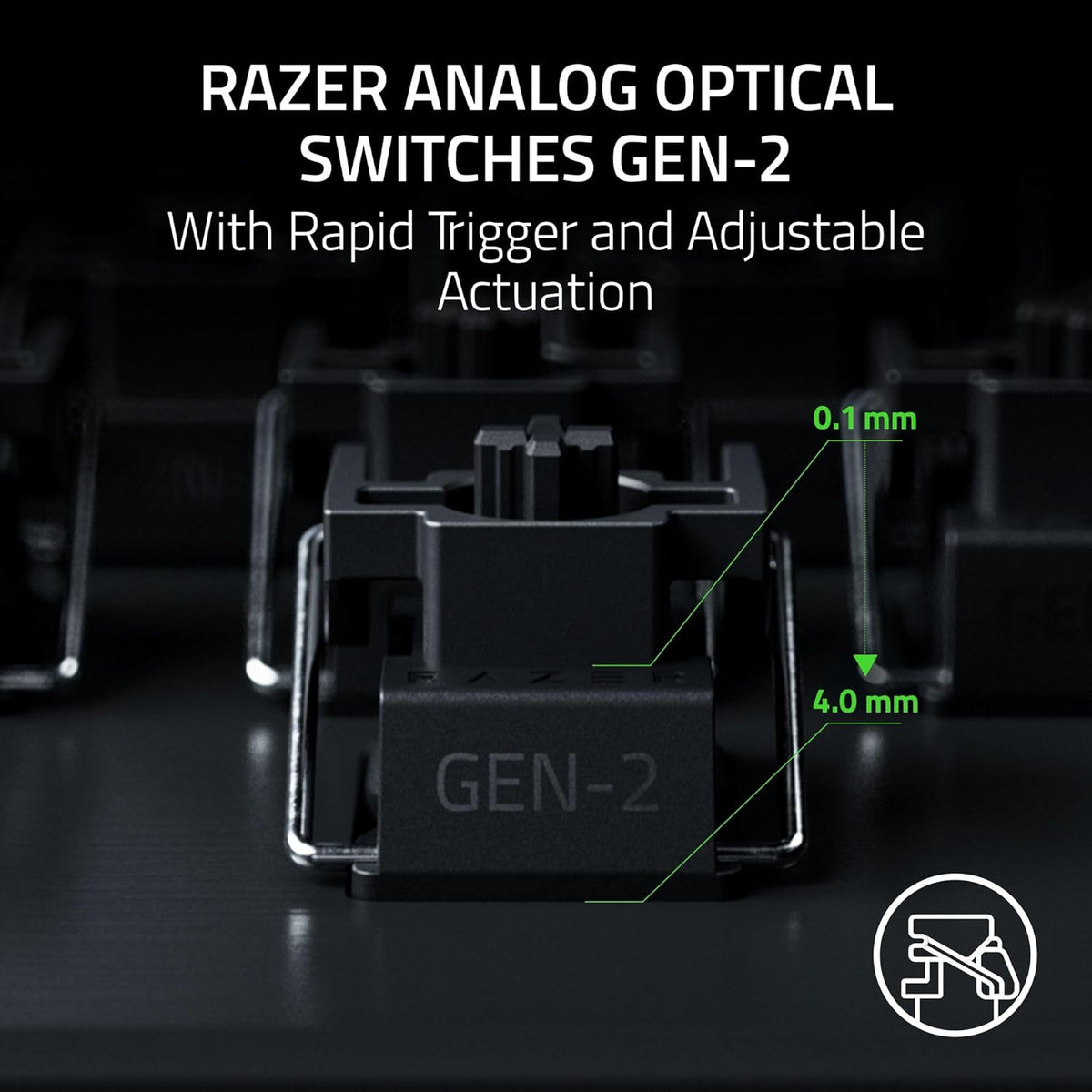 Razer Huntsman V3 TKL 8KHz - Teclado analógico óptico para juegos de