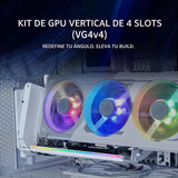 Lian Li Caja de PC ATX 4 ranuras Kit GPU Vertical (VG4v4) - Cable R...