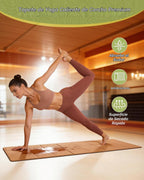 Rocalt Esterilla de yoga plegable de corcho, 0.197 in, antideslizante, 69 x