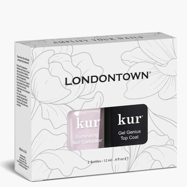LONDONTOWN Corrector de uñas y gel Genius Top Coat Duos, ilumina e...