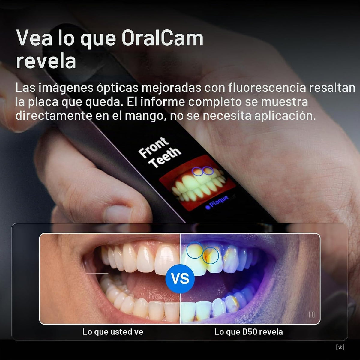 usmile Cepillo de dientes eléctrico D50 OralCam, imagen e información de