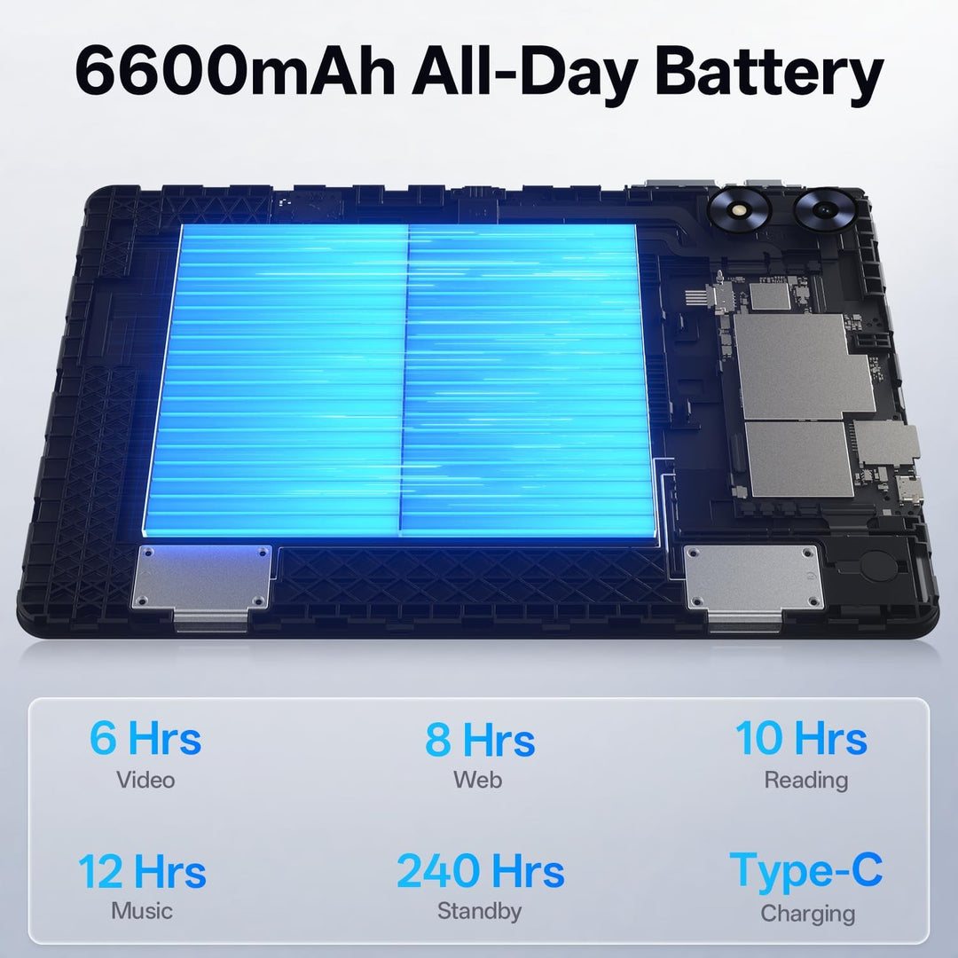 Frameflow Tablet de 10 pulgadas, tableta Android con procesador Oct...