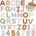 JoyCat Letras magnéticas del alfabeto de silicona, 26 minúsculas, Color apagado, Lowercase Letters