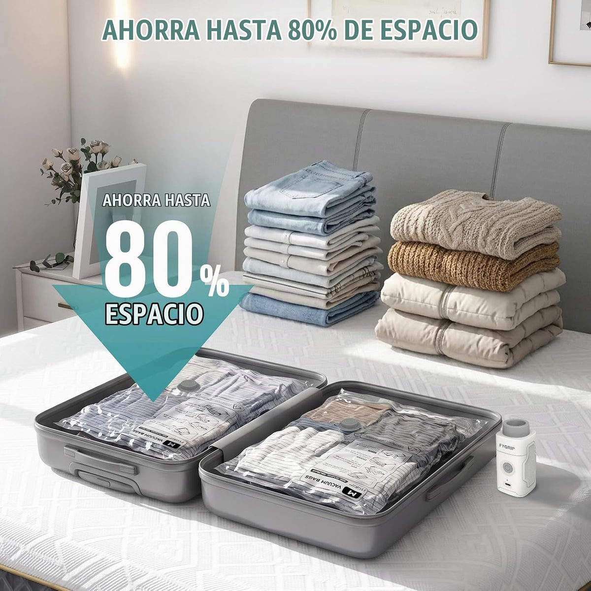 Bolsas de almacenamiento de vacío de bomba inalámbricas recargables