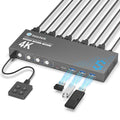 Hearvo Conmutador KVM HDMI USB 3.0 para 4 computadoras 1 monitor, 4K @60Hz