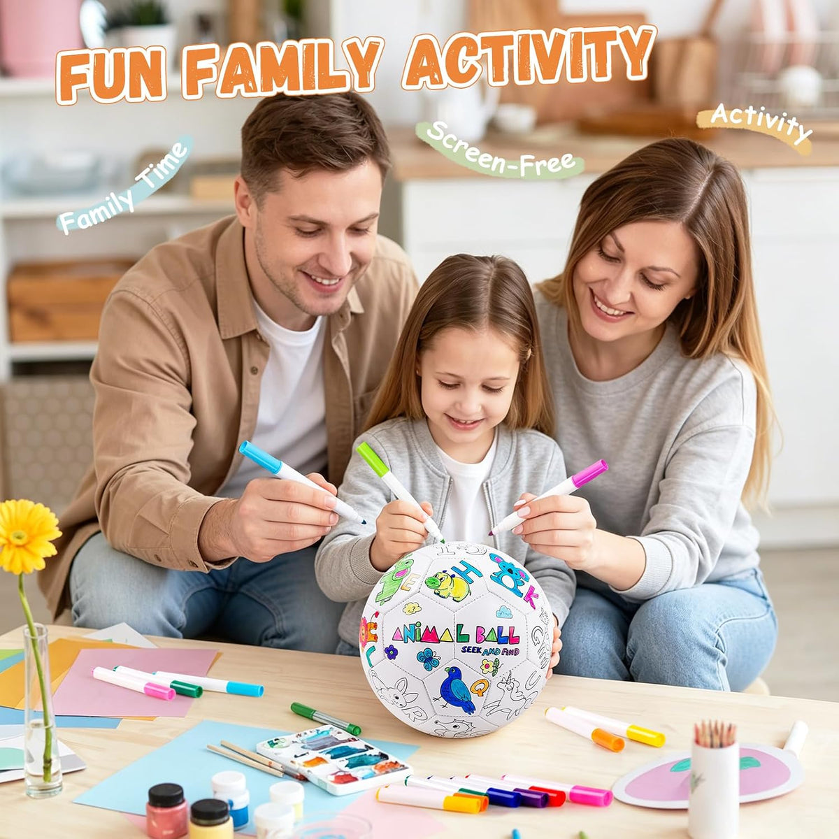 Innotoys Colorea tu propia pelota de fútbol, juguetes de Halloween de