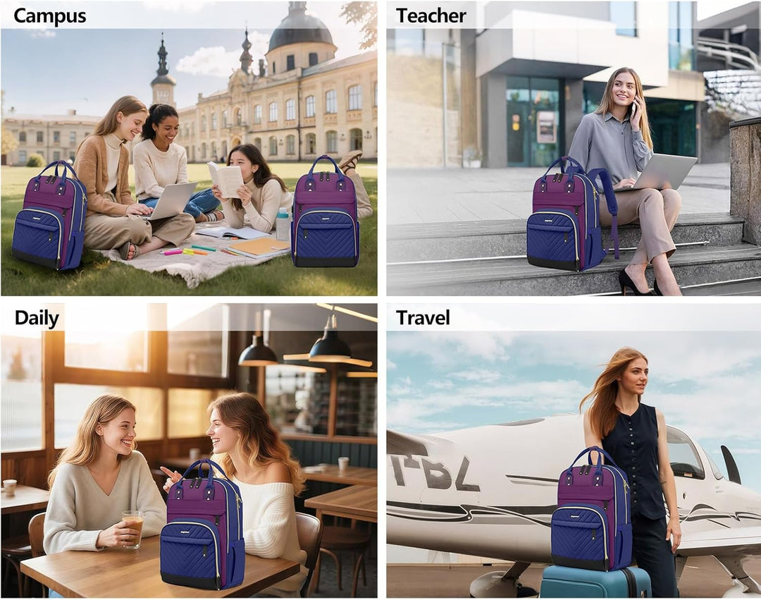 Mochila para laptop para mujer, bolsa de trabajo, mochila de viaje...
