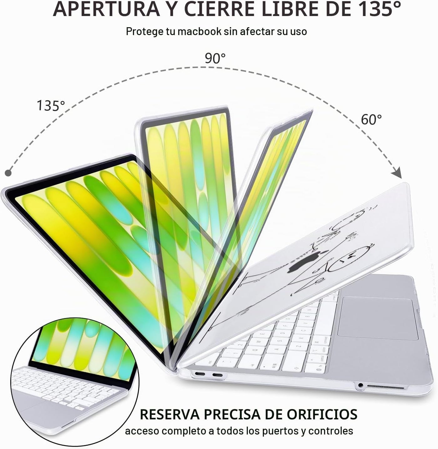Seanai Funda ligera para MacBook Neo 2026 de 13 pulgadas A18 Pro A3...
