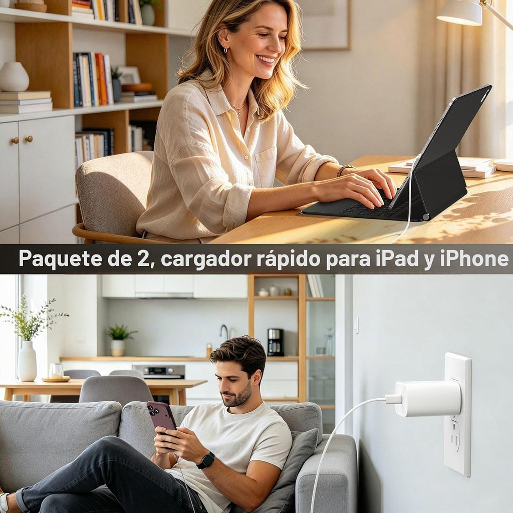 Cargador USB C de carga rápida para iPhone 18, 17, 16, 15 Pro, carga rápida, 20 W, 10 pies