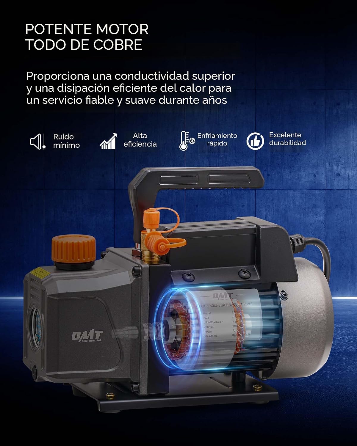 Orion Motor Tech - Bomba de vacío y juego de medidores de AC, bomba...
