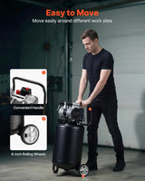 VEVOR Compresor de aire de 10 galones, 2HP 4.8 SCFM a 90PSI, tanque...