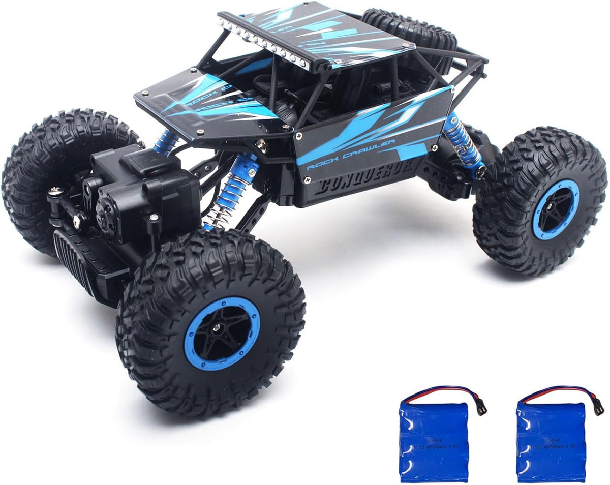 Coche RC Rock Crawler Cheerwing, escala 1:18, control remoto 2.4 GHz, camión monstruo 4x4 todoterreno, Azul
