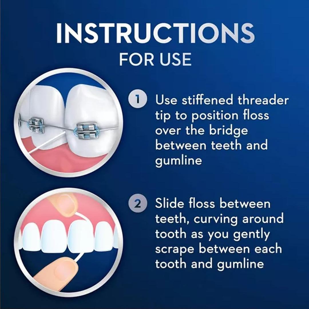 Oral-B Glide - Hilo dental para enhebrar, 30 unidades (paquete de 6)