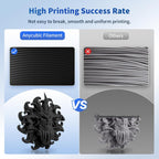 ANYCUBIC PLA 3D Printer Filament 1.75mm, Texture Silver, 1KG, 0.2 lbs Negro