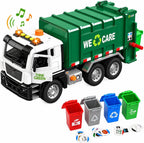 12" Camión de Basura For Kids de 3 a 8 Años, Vehículo de Gran Camión de Basura