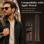 Correa de cuero retro compatible con Samsung Galaxy Watch Ultra 2/1 de