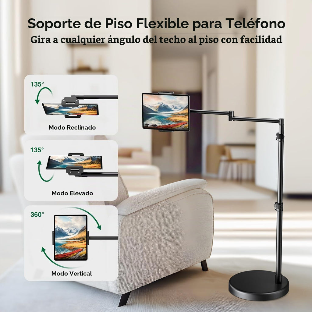 elitehood Soporte para iPad para cama, soporte de piso para tableta con