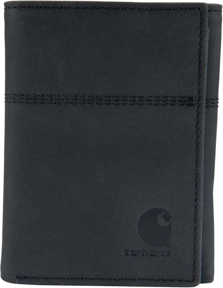 Carhartt Carteras de Cuero de Grano Completo para Hombre, Bloqueo R...