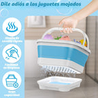 Anivia Organizador plegable de almacenamiento de juguetes de baño con base