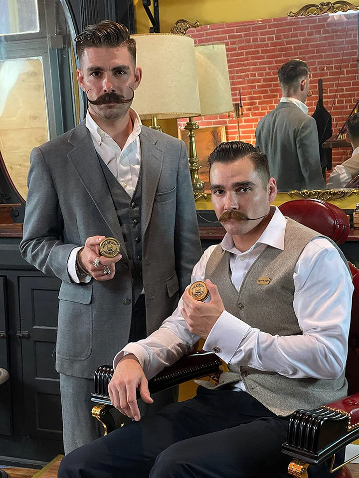 Cera para Bigote de Sujeción Media para Hombres - Lata de Cera para...