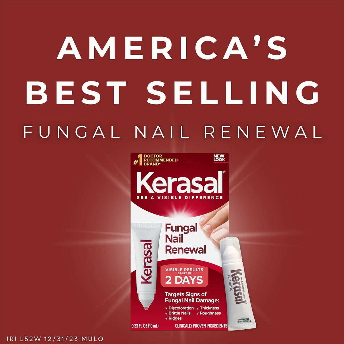 Kerasal Reparación de uñas con hongos extra fuerte, reparación rest...