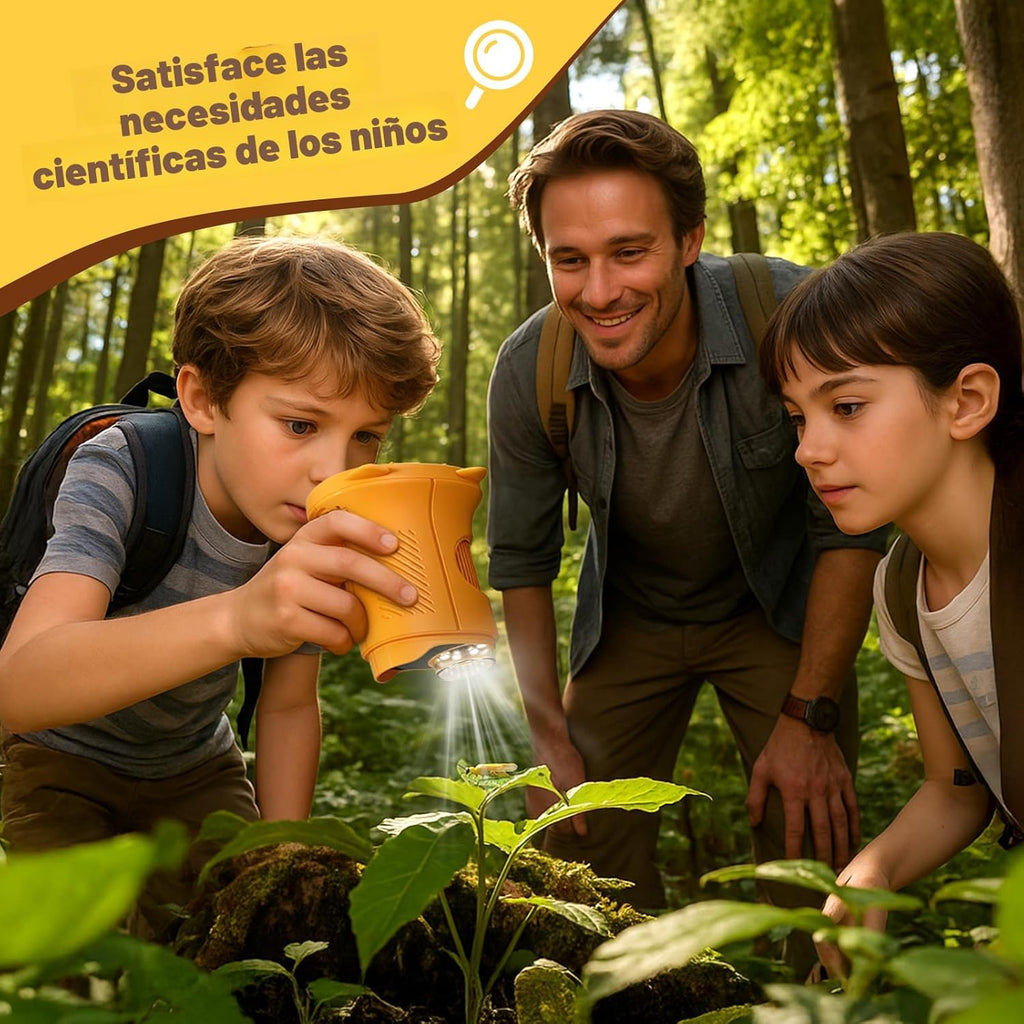 Microscopio digital 1000x para niños, kits de ciencia juguete STEM para niños y niñas 3-12