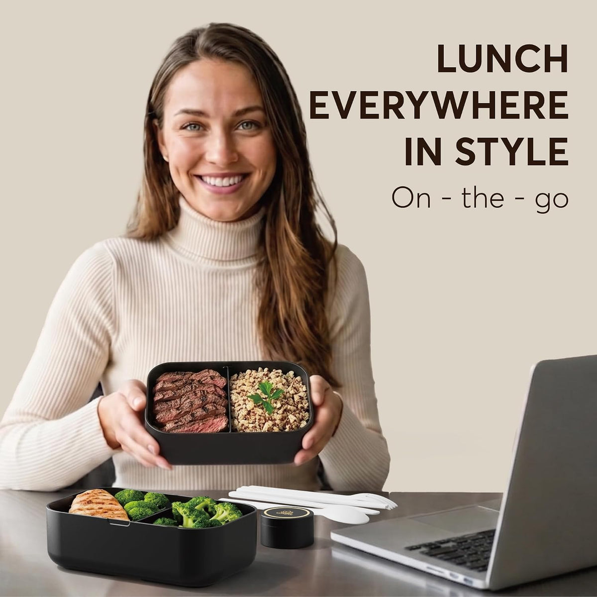 Umami Bento Box - Recipientes de almuerzo todo en 1 para adultos