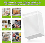 Bonsenkitchen Bolsas selladoras al vacío precortadas, 200 unidades tamaño cuarto de galón de 8 x 12 pulgadas, sin BPA, bolsa selladora al vacío de alimentos con textura de grado comercial, bolsas