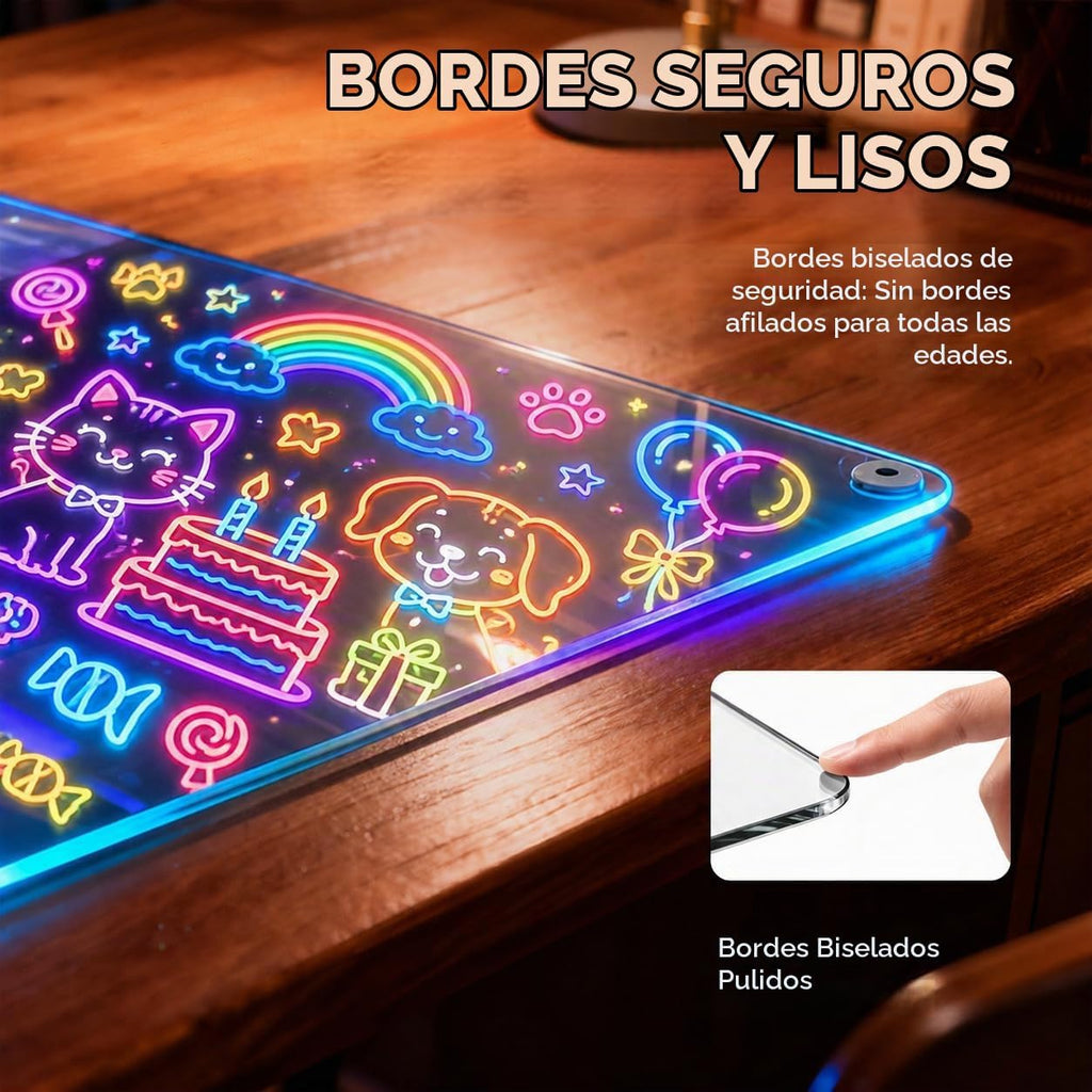 Tablero de dibujo recargable de 16" LED con atenuación continua