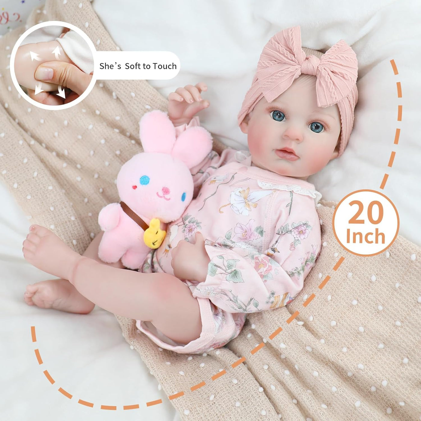 Babeviimt Reborn Baby Dolls - Muñeca de bebé realista de vinilo sua...