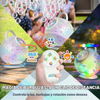 Máquina de burbujas recargable para niños con rotación de 90° 360°, control remoto (20-40M)