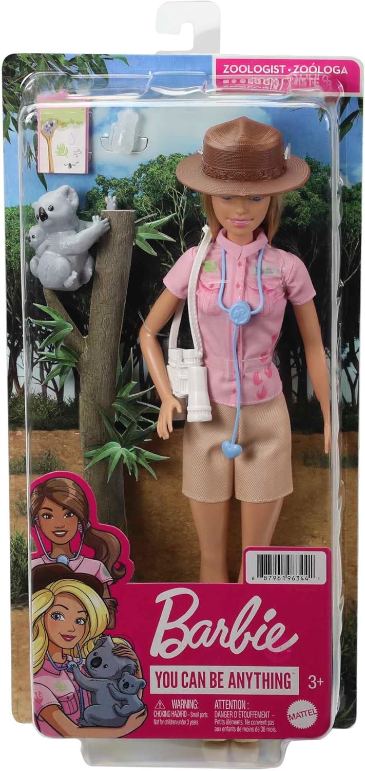 Muñeca Barbie Careers y accesorios, zoóloga con atuendo removible c...