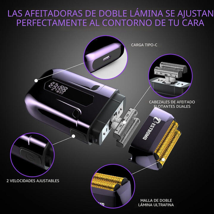BESTBOMG® - Cortapelos para hombres profesionales, kit de corte de...