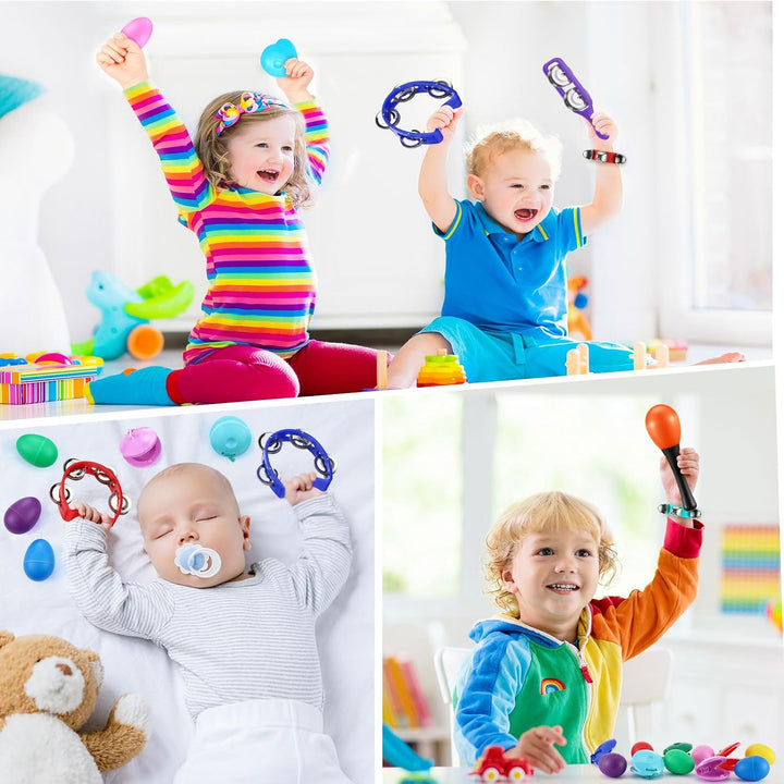Silipull Juego de 108 piezas de instrumentos musicales Shaker para...