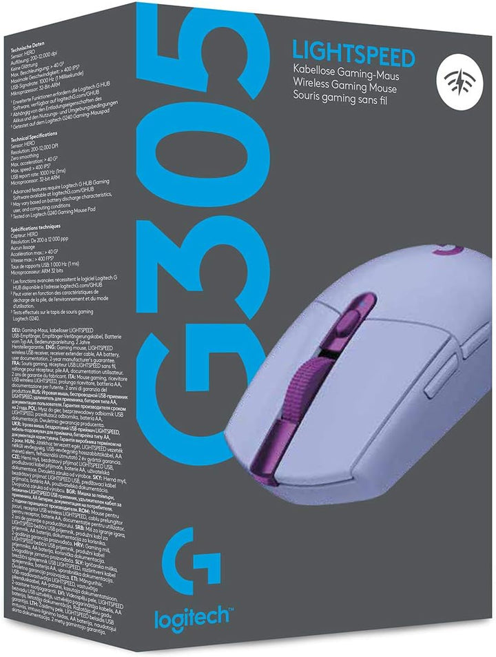 Logitech G 305 LIGHTSPEED - Mouse inalámbrico para juegos, sensor H...