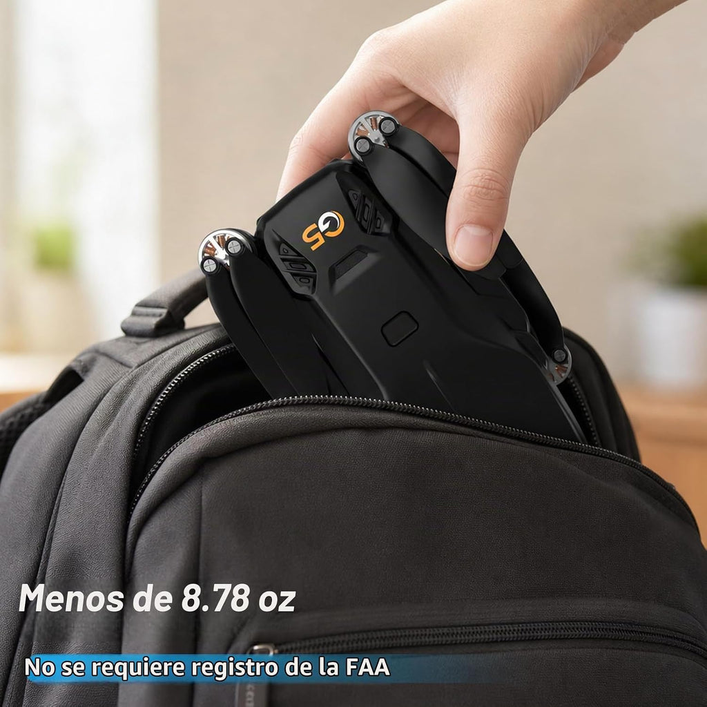 Drone plegable con cámara HD 1080P para adultos y principiantes, cuadricóptero portátil con posicionamiento de flujo óptico, lente ajustable eléctrica de 90°, ajuste de velocidad, vuelo estable