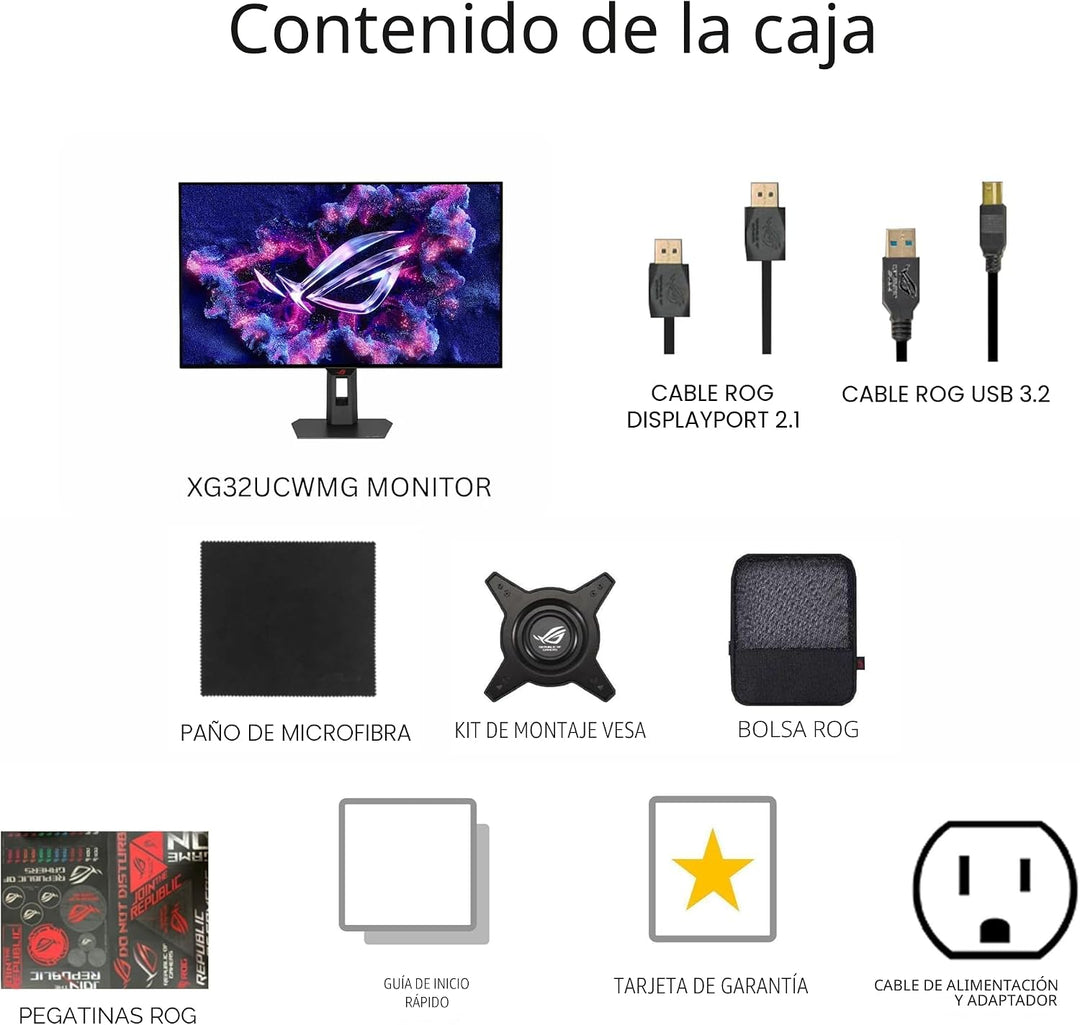 ASUS ROG XG32UCWMG 32 pulgadas 4K 240Hz brillante OLED G-SYNC Monit...