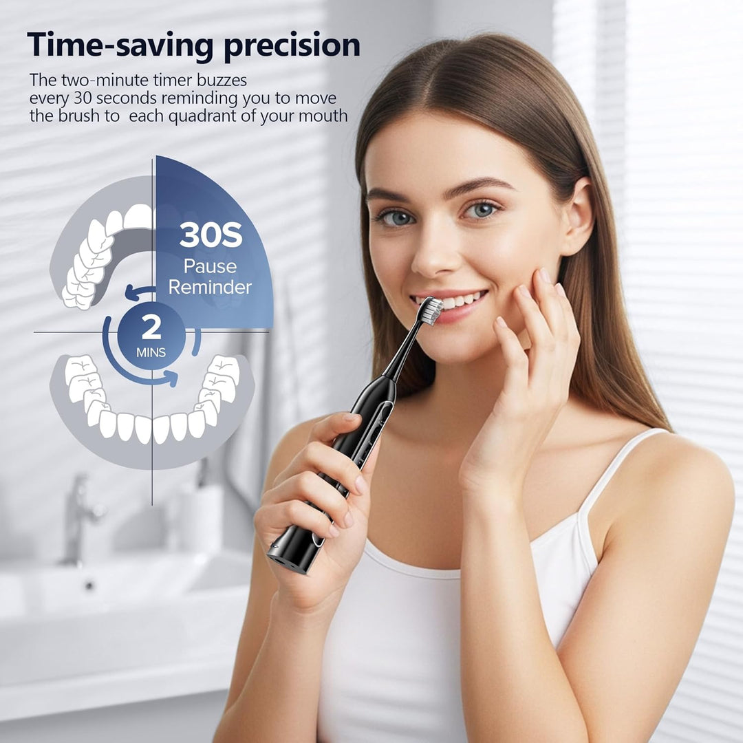 Benhip Cepillo de dientes eléctrico con hilo dental de agua combina...