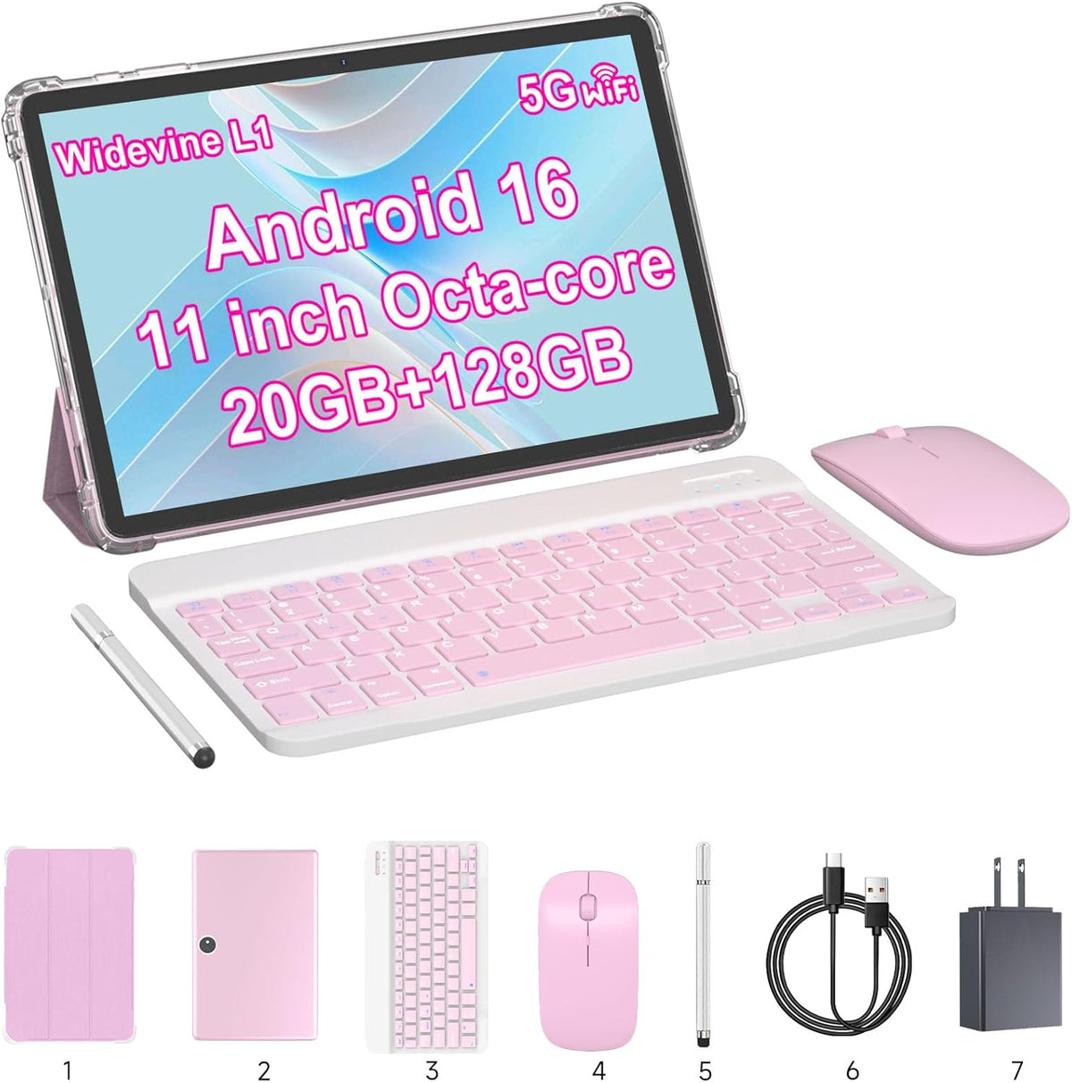 Aheadthink Tablet 2 en 1 de 11 pulgadas, 20 GB + 128 GB, tableta An...