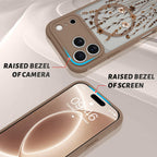 OOK Funda de teléfono marrón con flores florales para Pro de 6.3 pulgadas